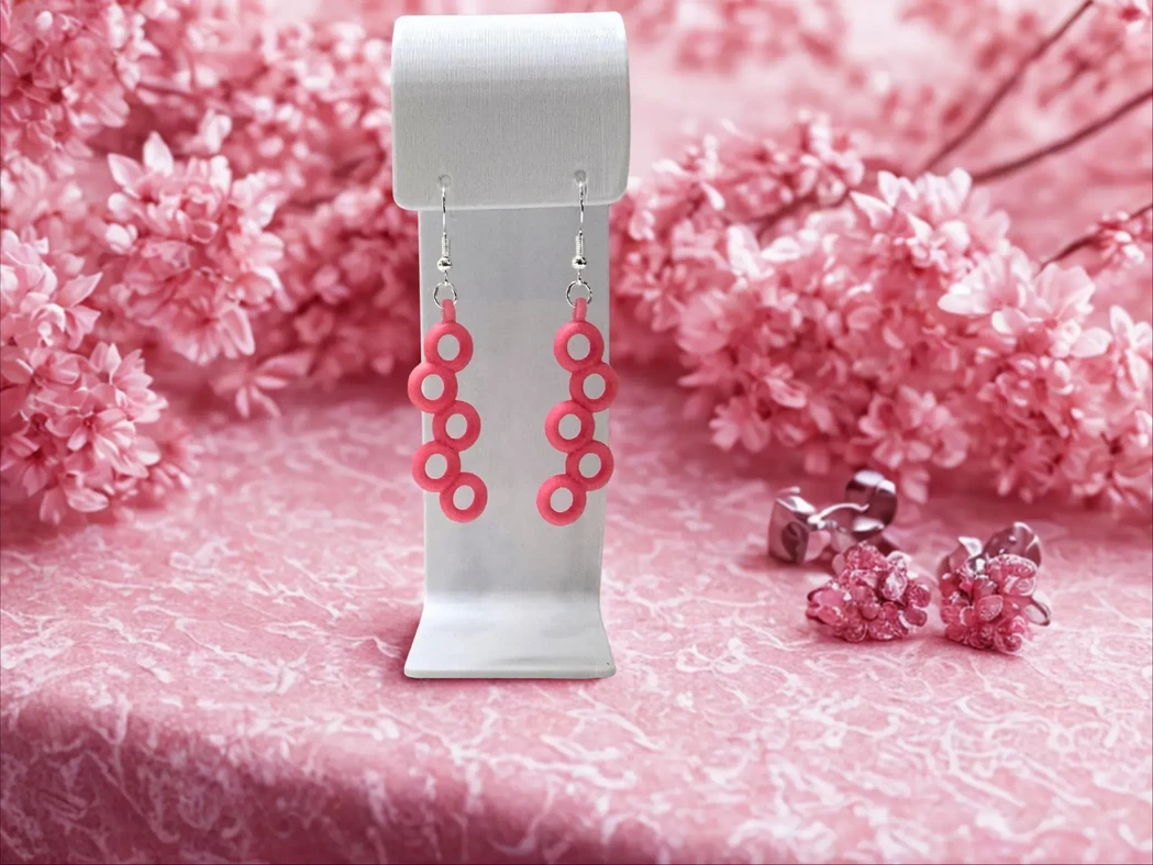 3D Printed Geometric Dangle Earrings