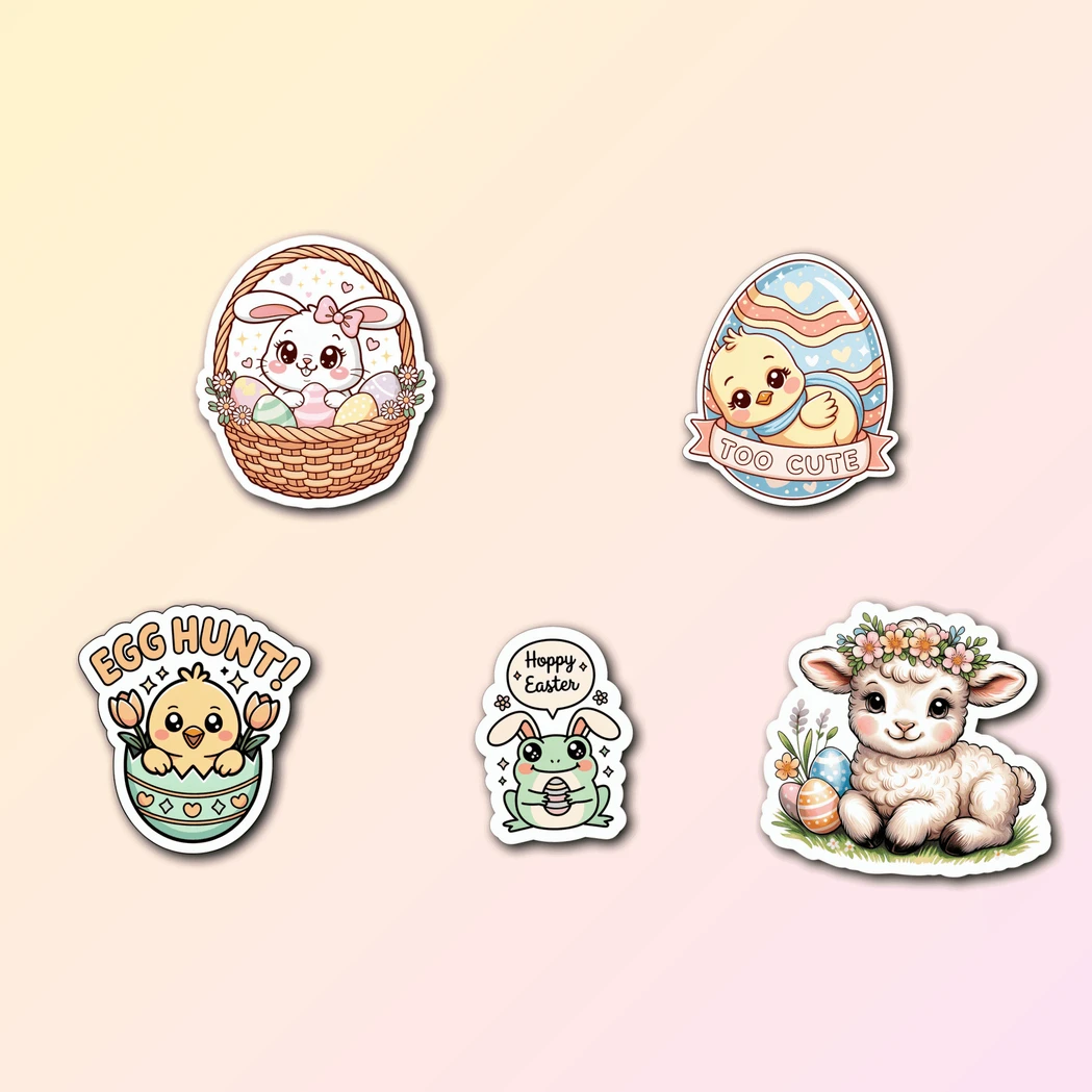 5 Cute Easter Sticker Pack