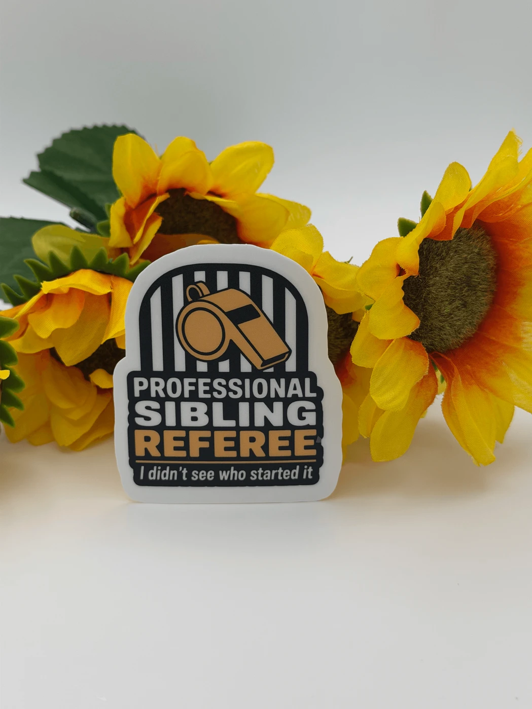 Professional Sibling Referee Funny Whistle Sticker