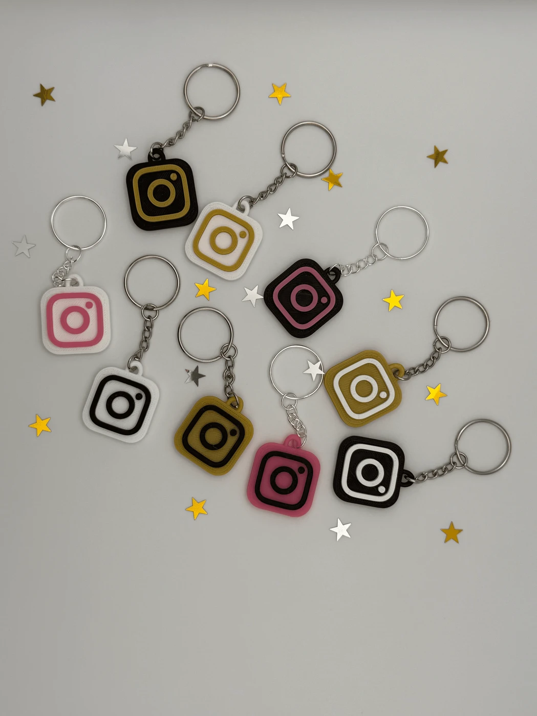 Custom Instagram NFC Keychain 3D Printed Tap to Share