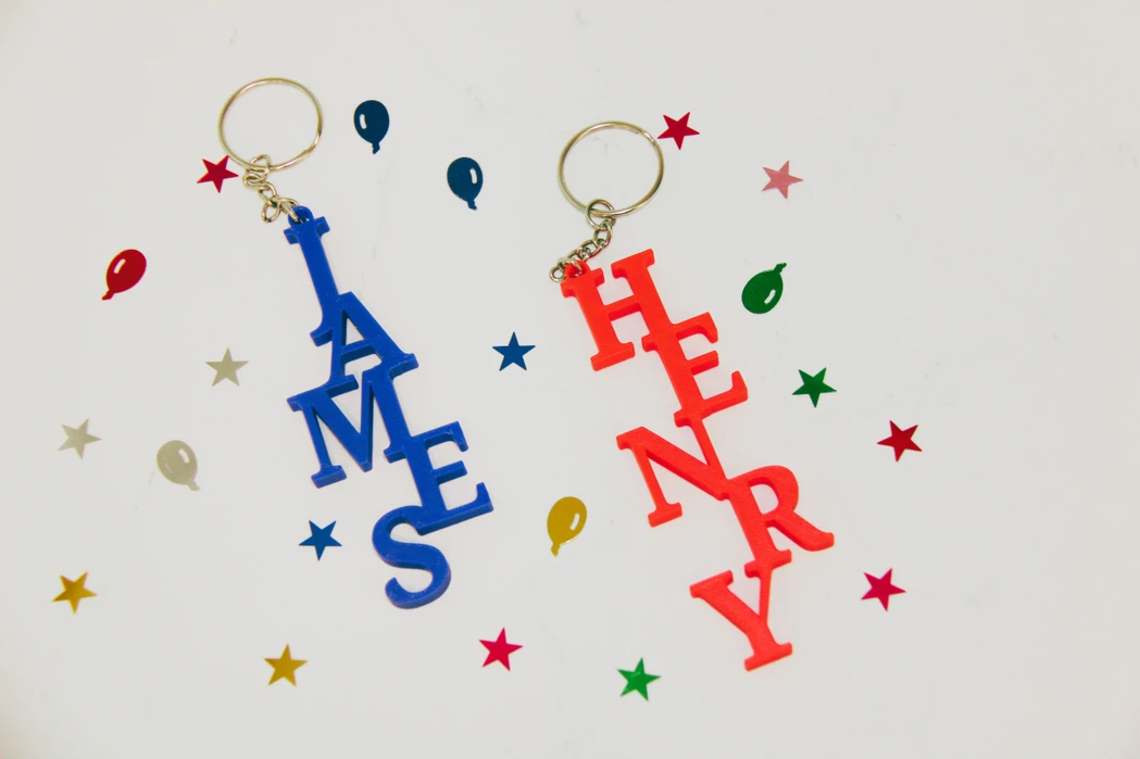 3D Printed Custom Backpack Name Tag & Keychain