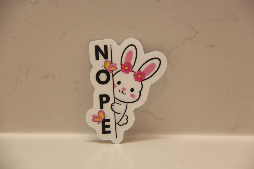 Cute Bunny Nope Sticker