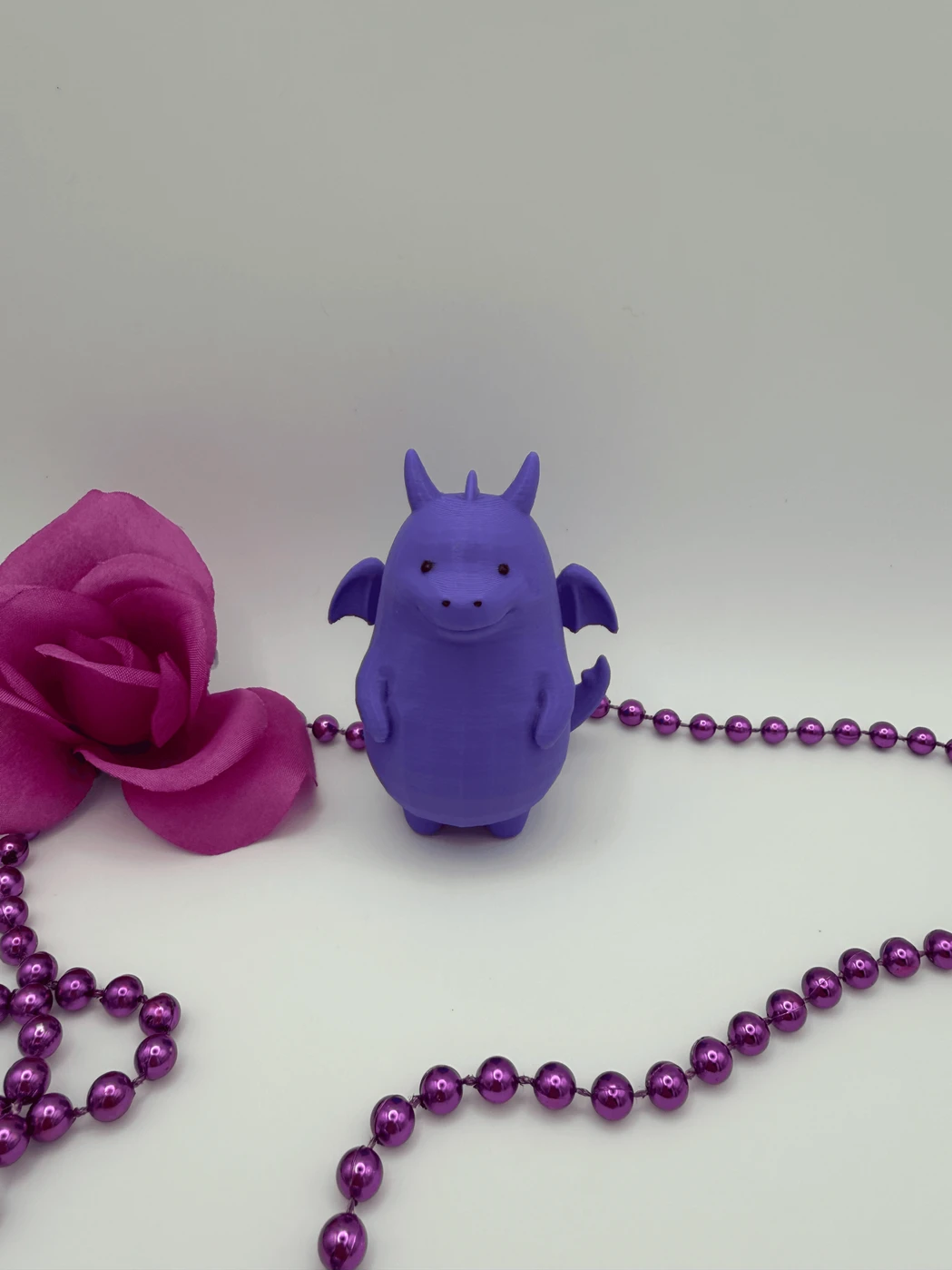 Potato Dragon Sculpture, Cute Kawaii Fantasy Dragon Figurine, 3D Printed, Unique Desk & Shelf Art Piece