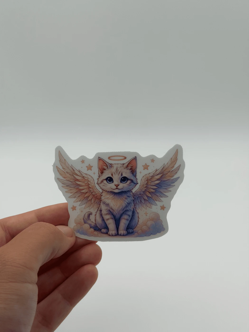 Angel Cat Sticker Pastel Kawaii Vinyl Decal