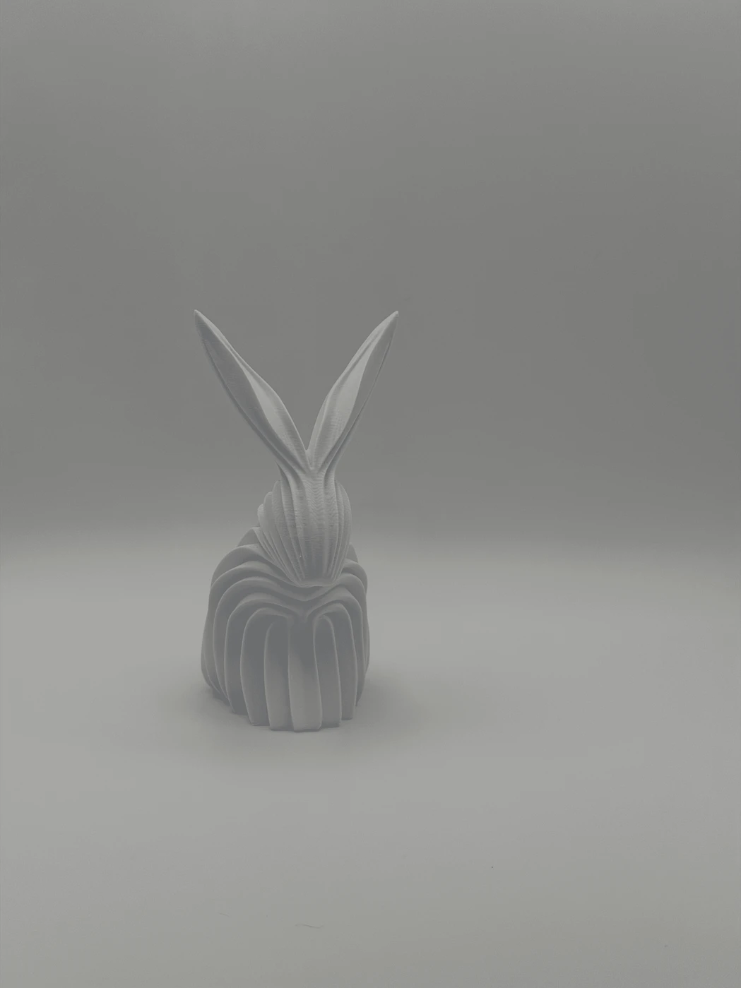 Modern Rabbit Art 3D Printed Sculpture