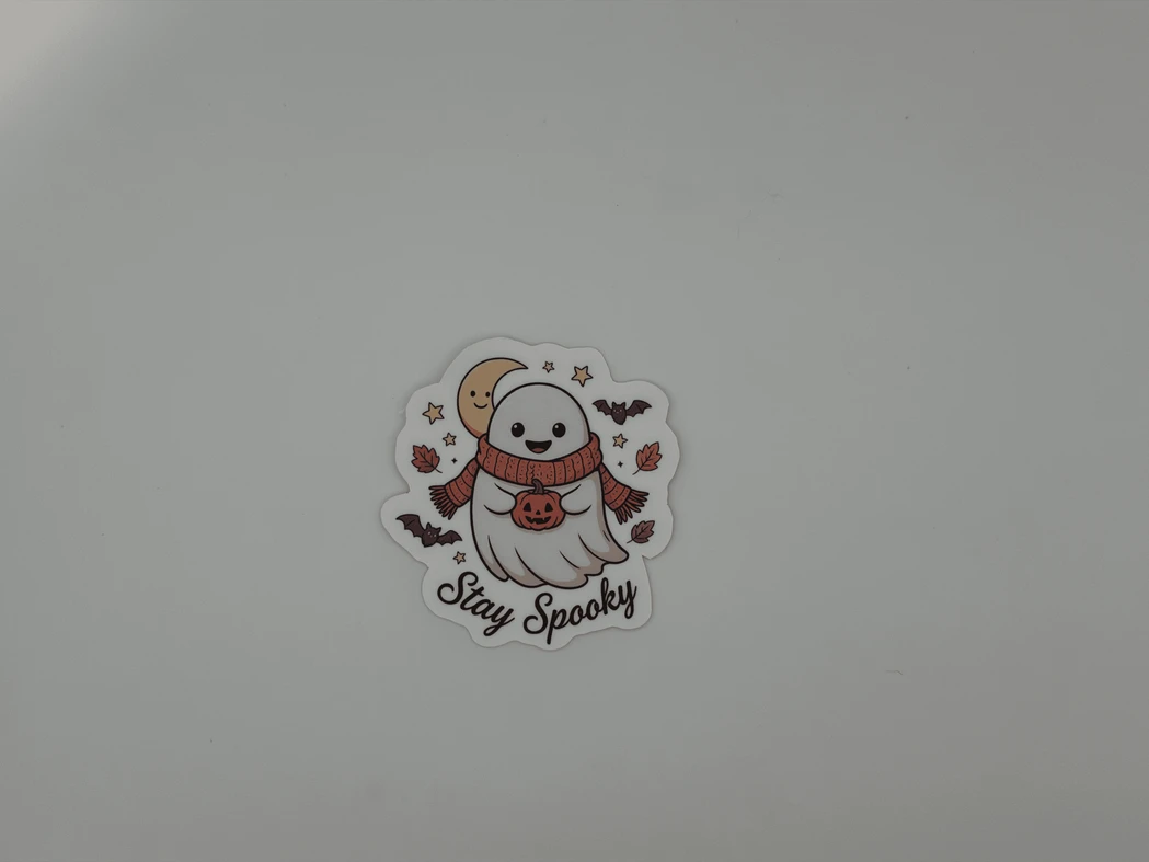 Cute Ghost Halloween Sticker Stay Spooky Decal