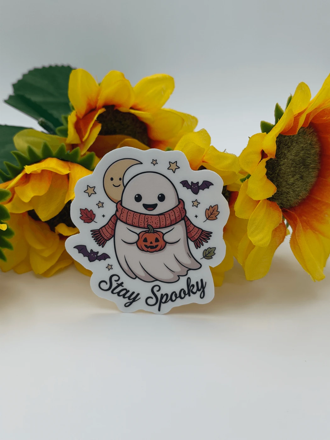 Cute Ghost Halloween Sticker Stay Spooky Decal
