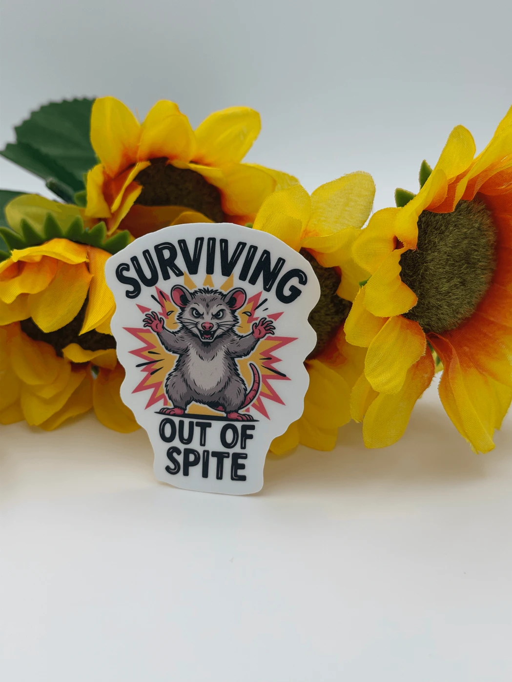 Surviving Out of Spite Possum Sticker