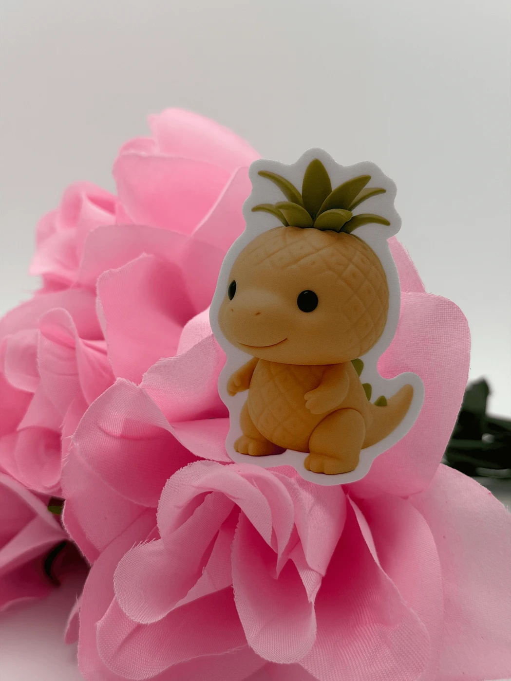 Cute Pineapple Dino Vinyl Sticker