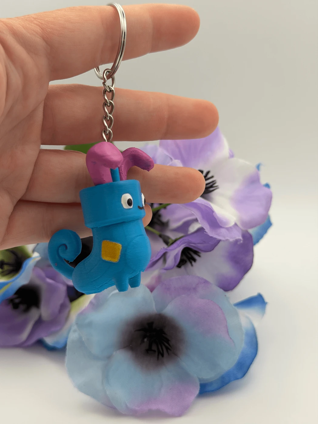 Mischief Sock Monster - 3D Printed PLA Keychain & Purse Charm