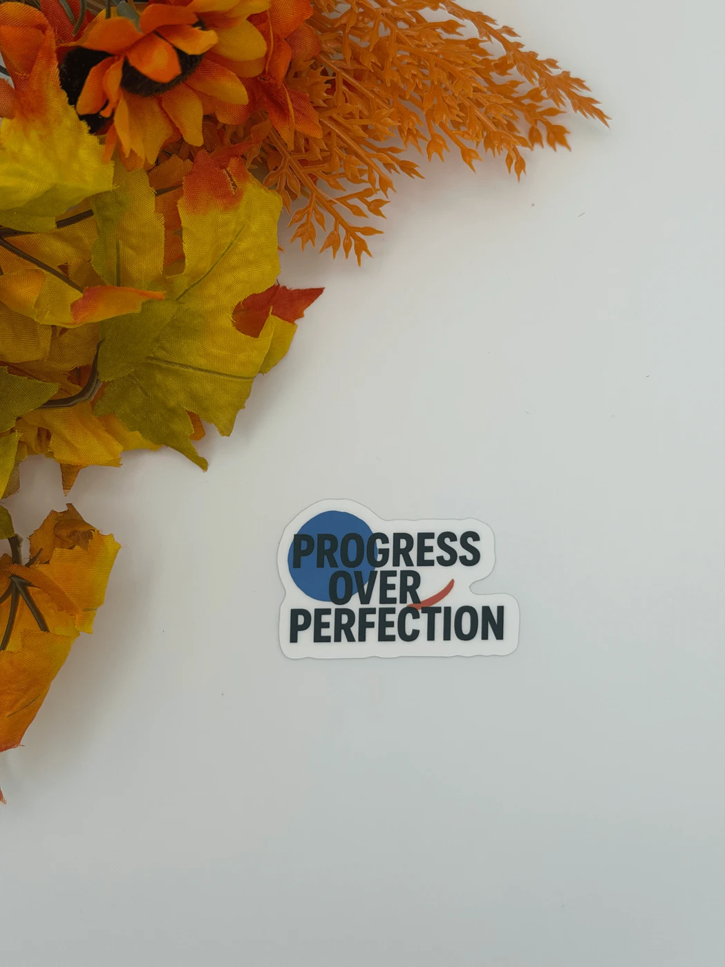 Progress Over Perfection Motivational Vinyl Sticker