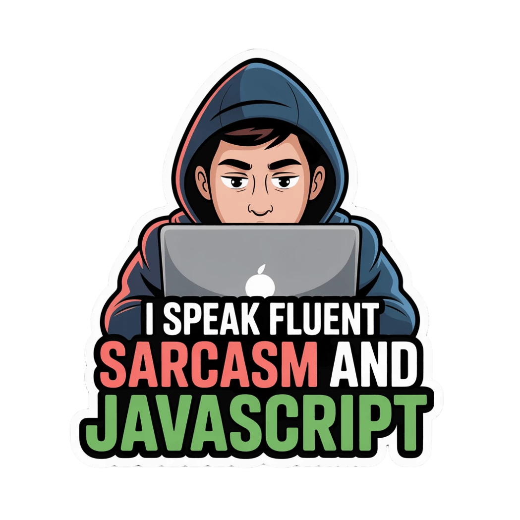 Fluent Sarcasm and JavaScript Programmer Sticker