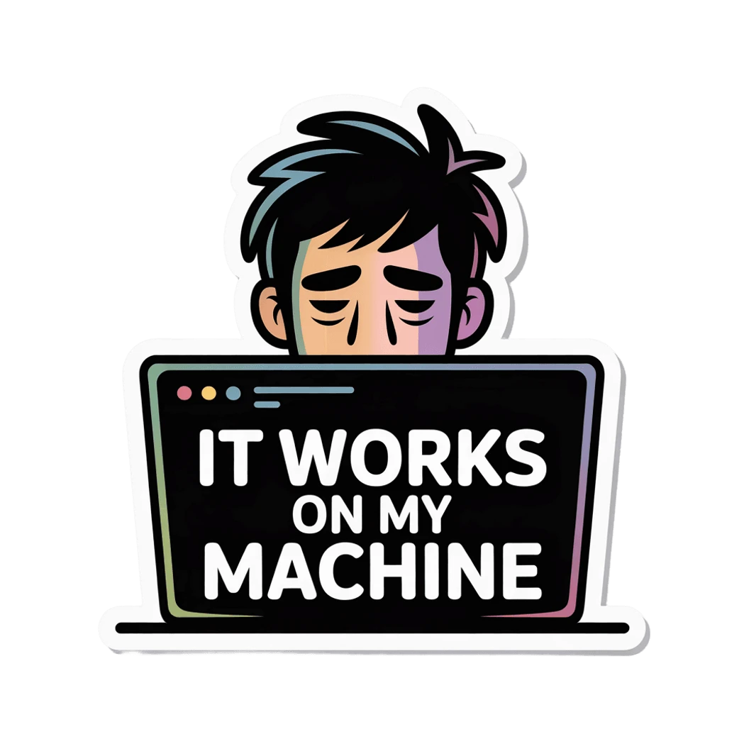 Funny Developer IT Works On My Machine Sticker