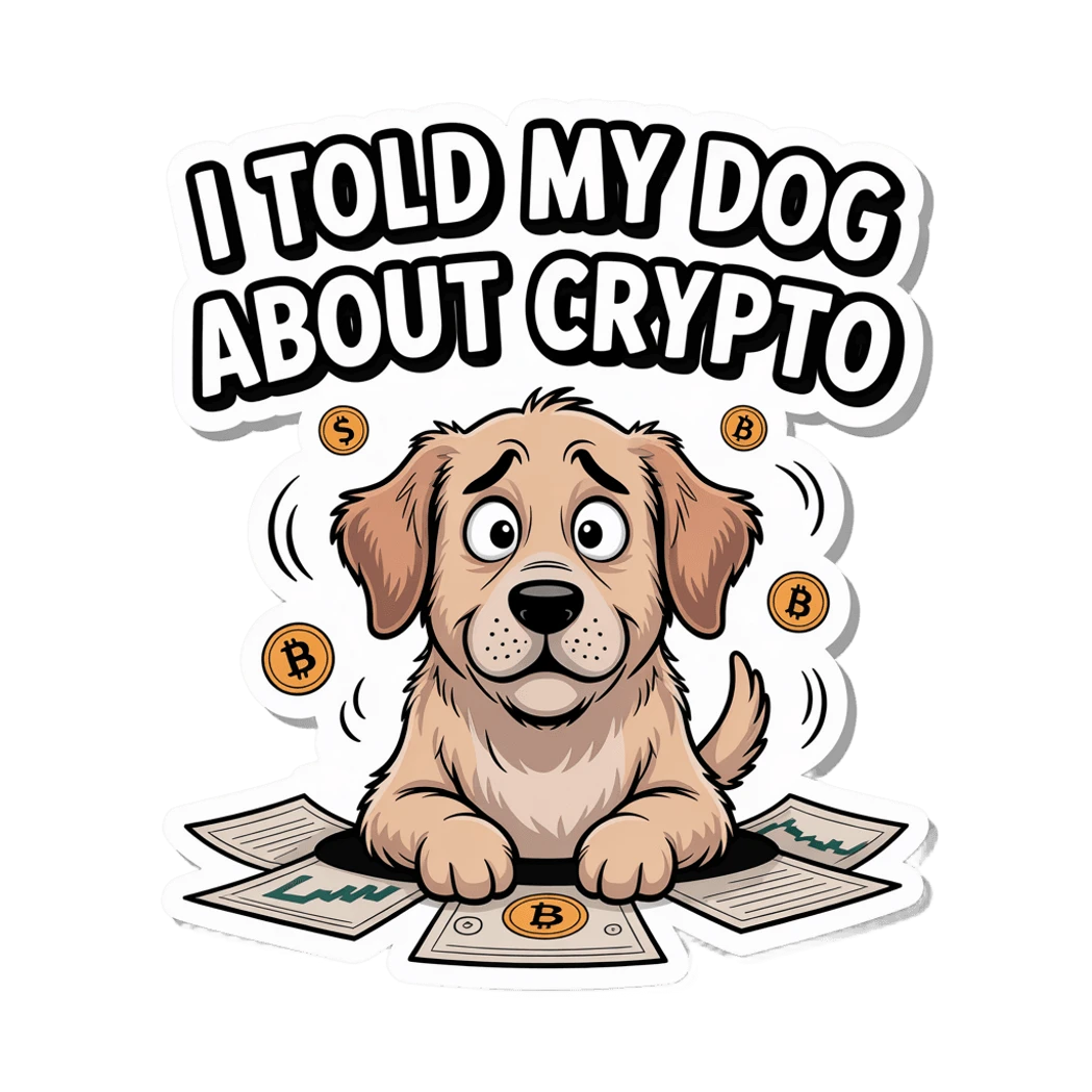 Funny Dog Crypto Enthusiast Vinyl Sticker