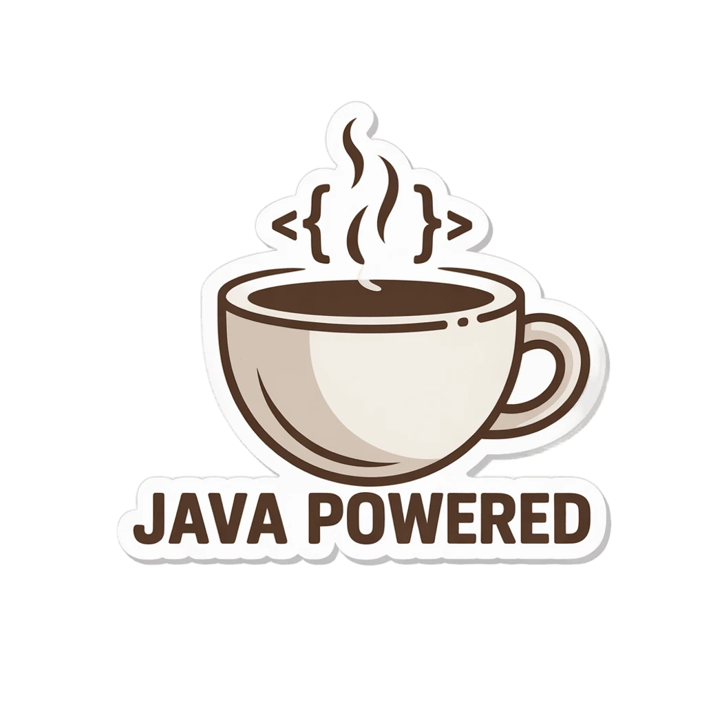Java Powered Coffee Cup Vinyl Sticker