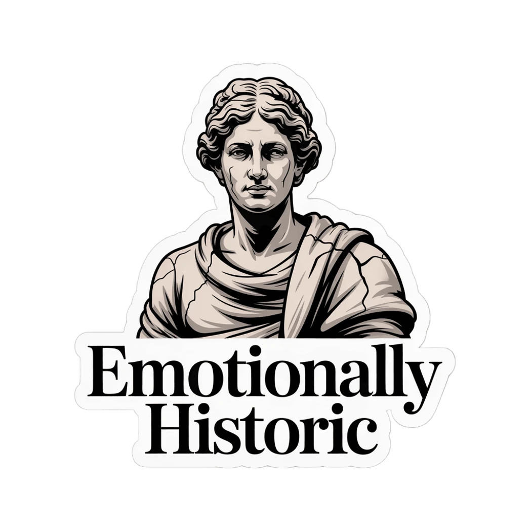 Classic Bust Emotionally Historic Vinyl Sticker