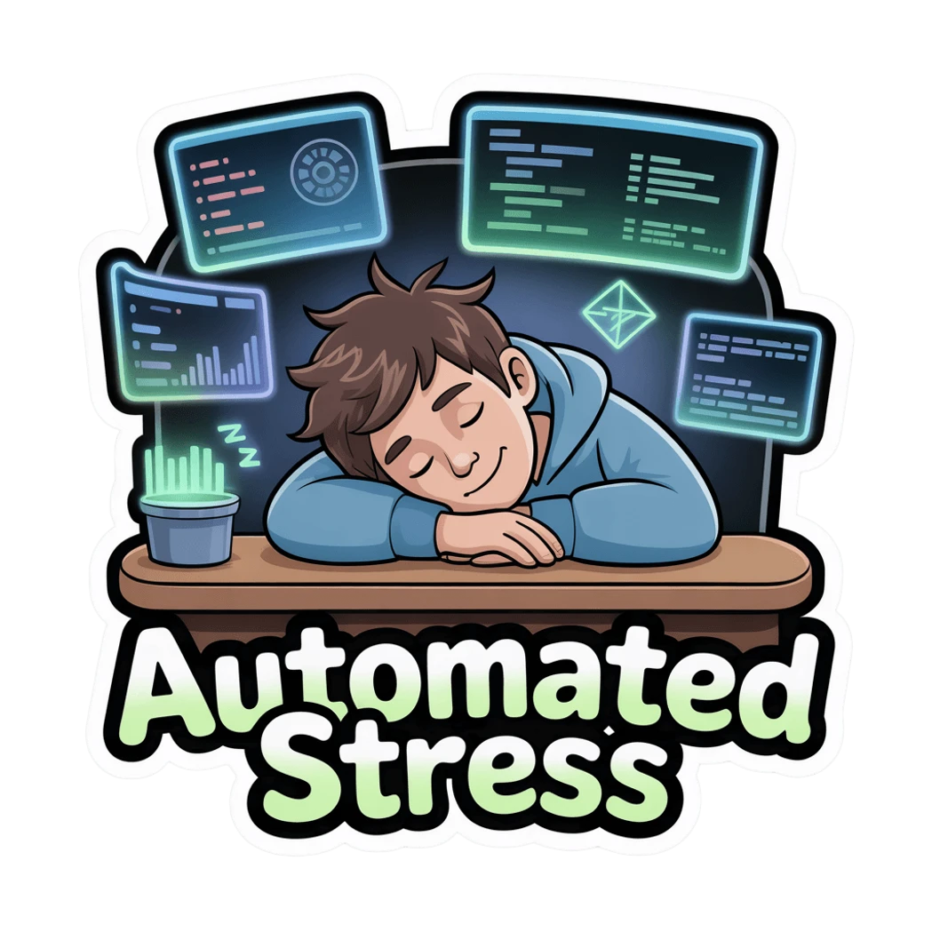 Funny Automated Stress Programmer Sticker