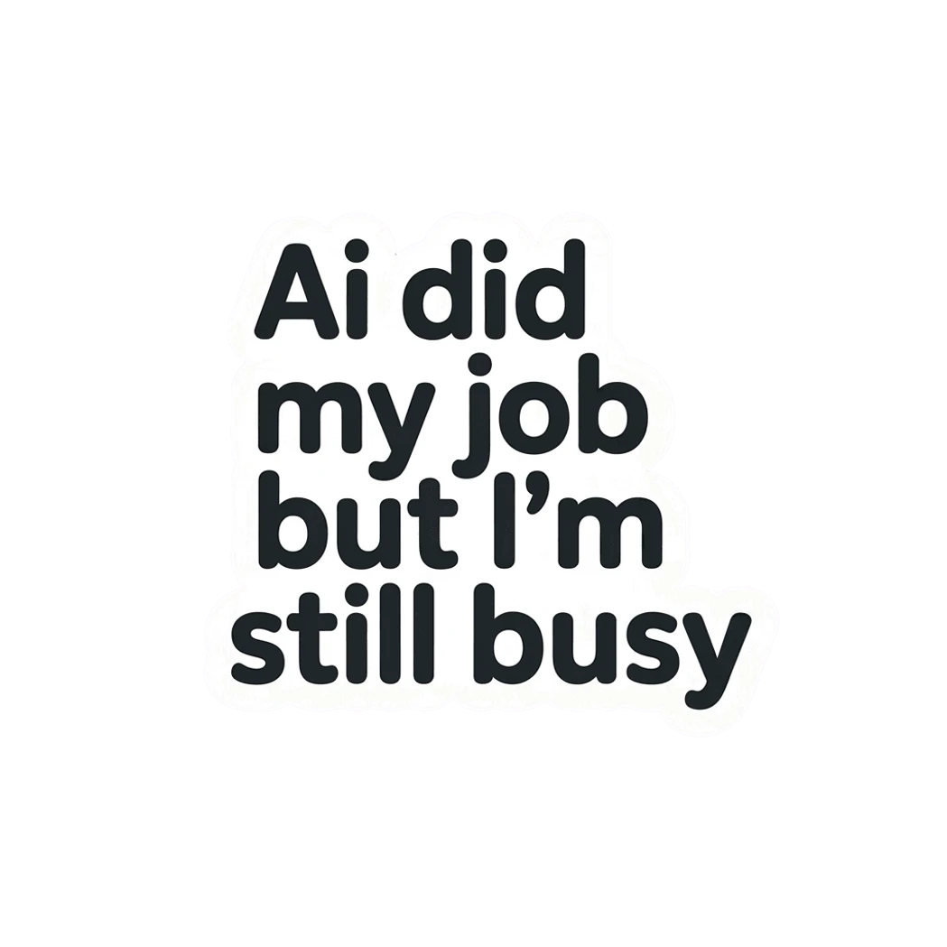 Funny AI Quote Vinyl Sticker