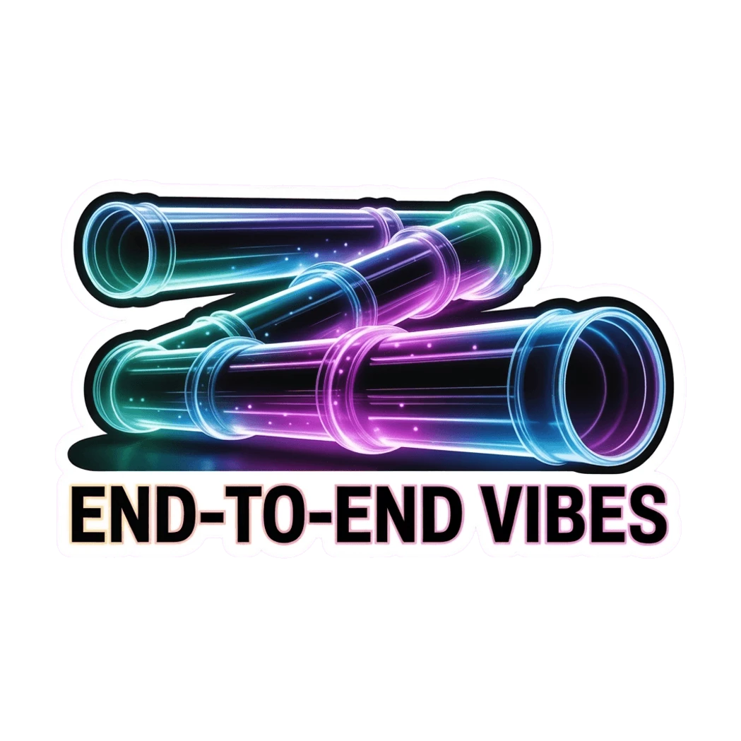 Neon Tubes End-to-End Vibes Sticker