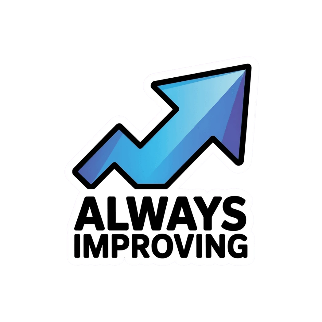 Motivational Always Improving Arrow Sticker
