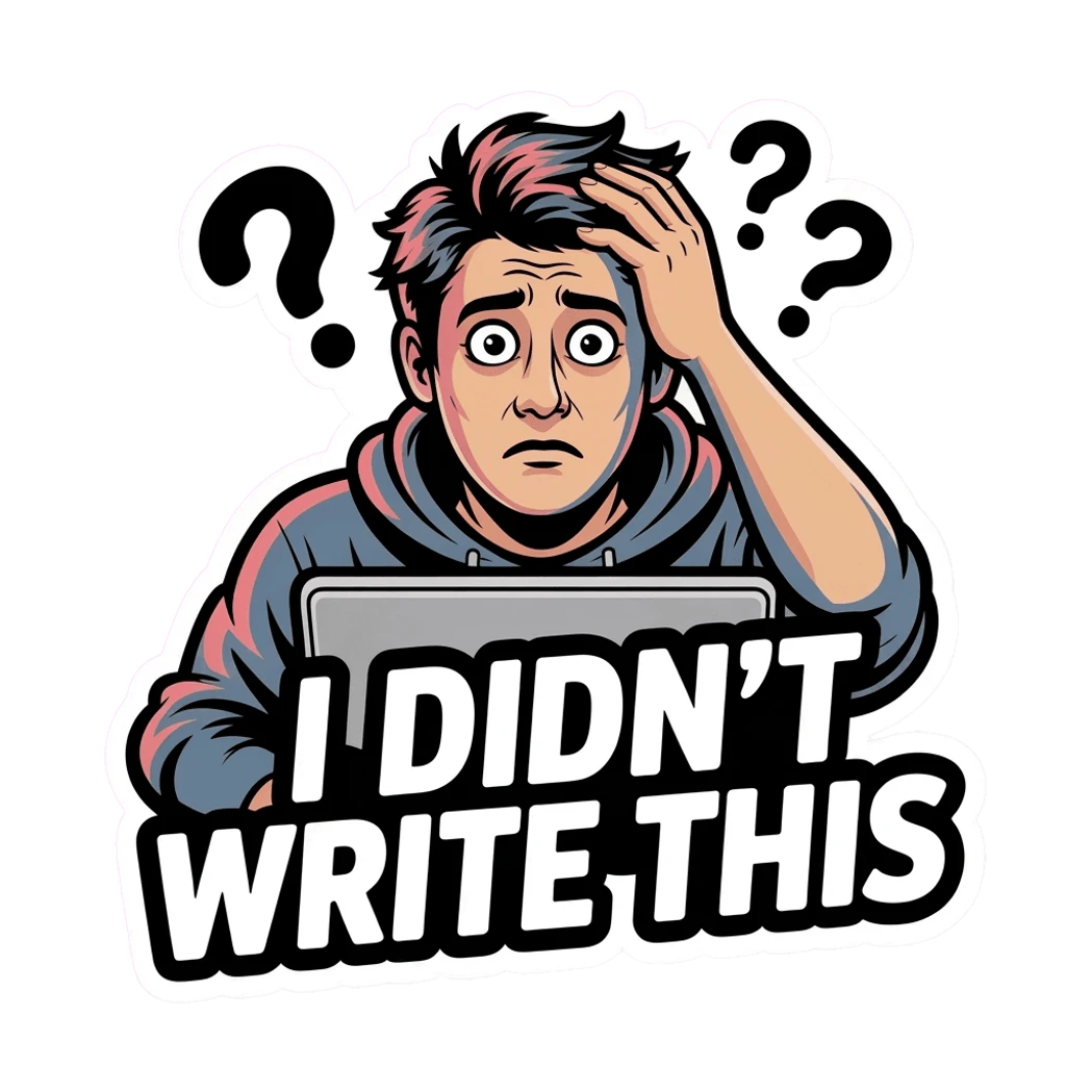 Funny Meme Laptop Sticker I Didn't Write This
