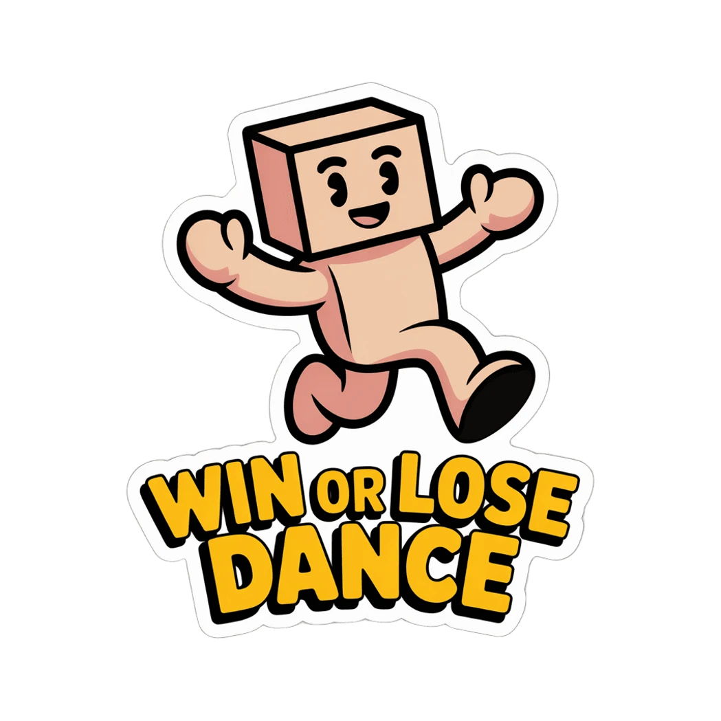 Fun Dancing Box Character Sticker