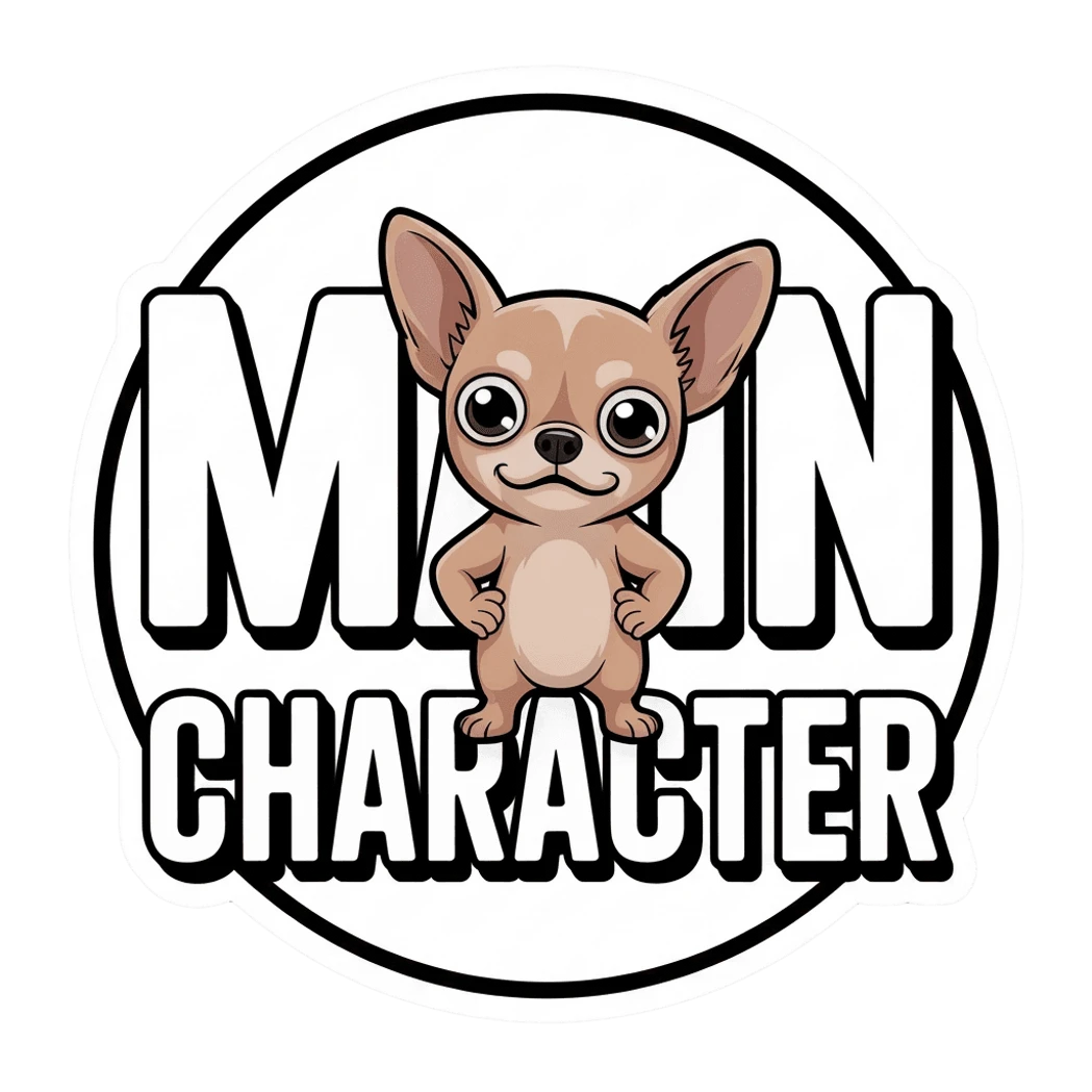 Cute Chihuahua Main Character Sticker
