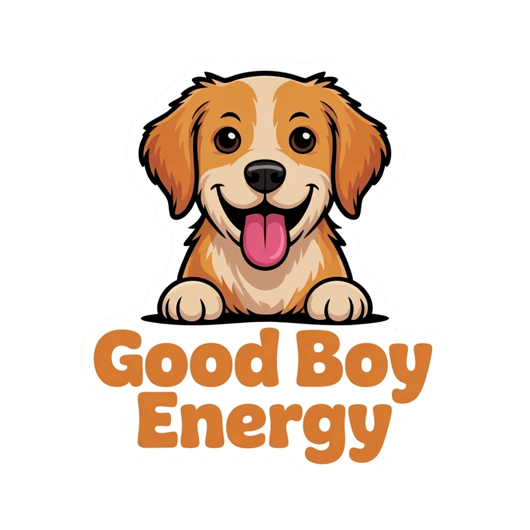 Good Boy Energy Dog Sticker