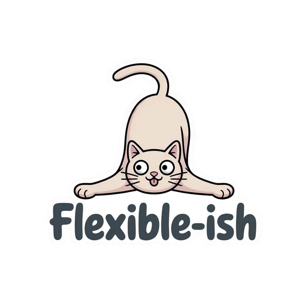 Funny Flexible Cat Vinyl Sticker