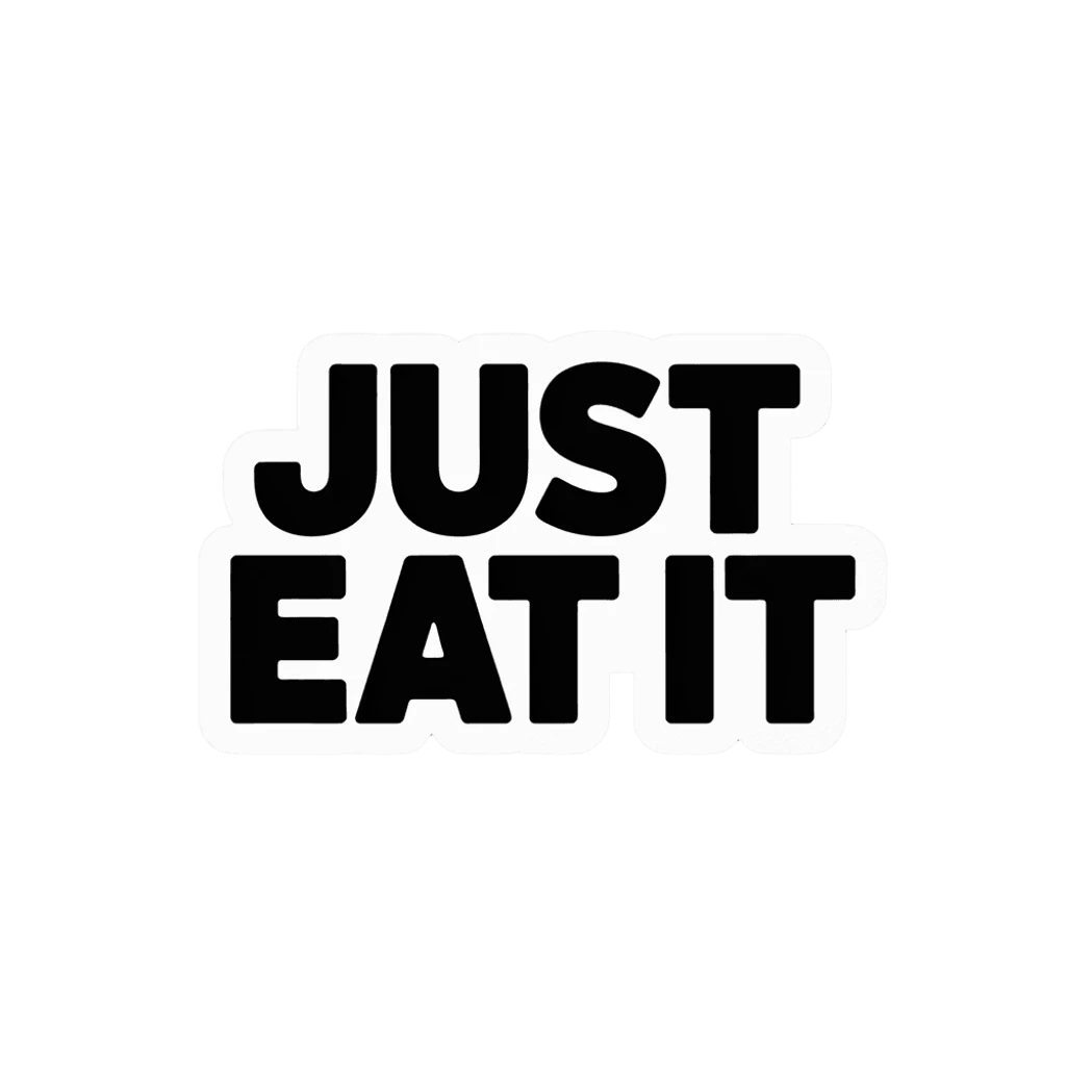 Just Eat It Bold Text Vinyl Sticker