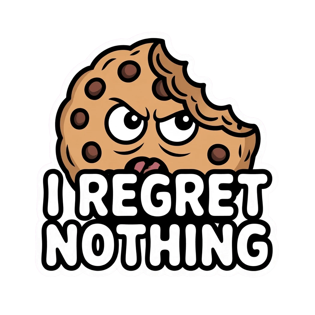 Funny Cookie with Attitude Vinyl Sticker