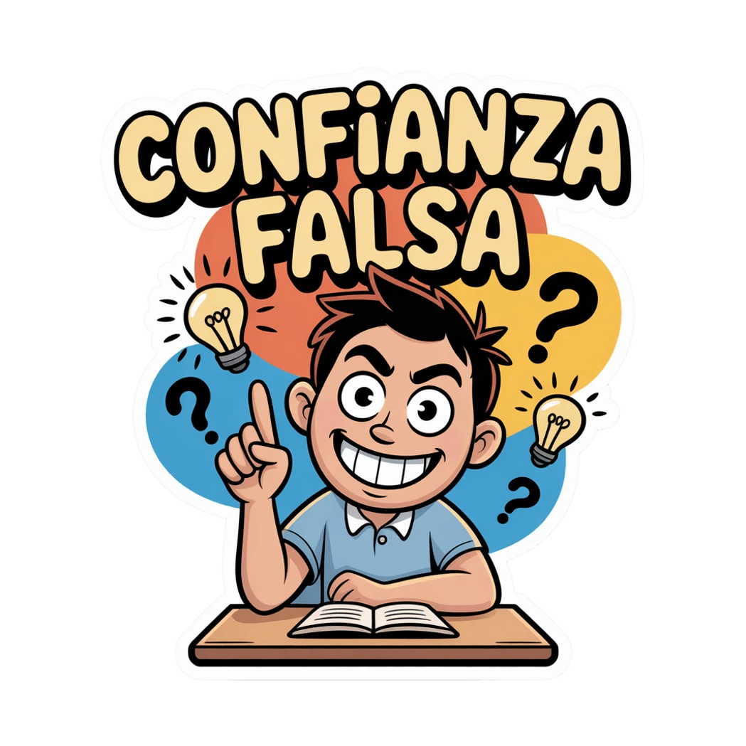 Confianza Falsa Cartoon Character Sticker