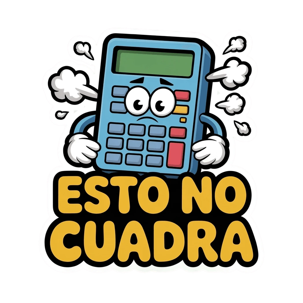 Funny Calculator 'Esto No Cuadra' Sticker