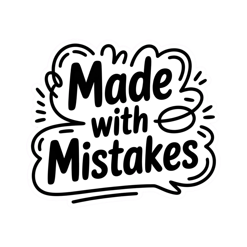 Made with Mistakes Motivational Vinyl Sticker
