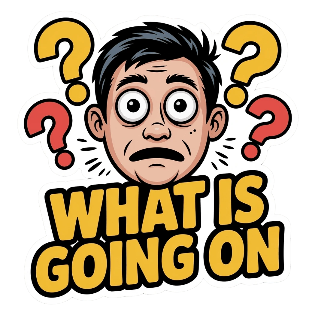 Confused Expression What Is Going On Sticker
