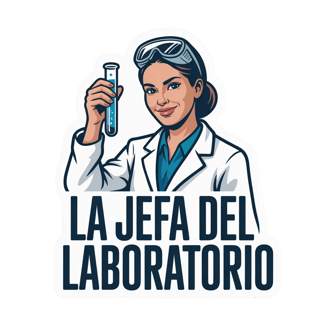 La Jefa del Laboratorio Scientist Sticker