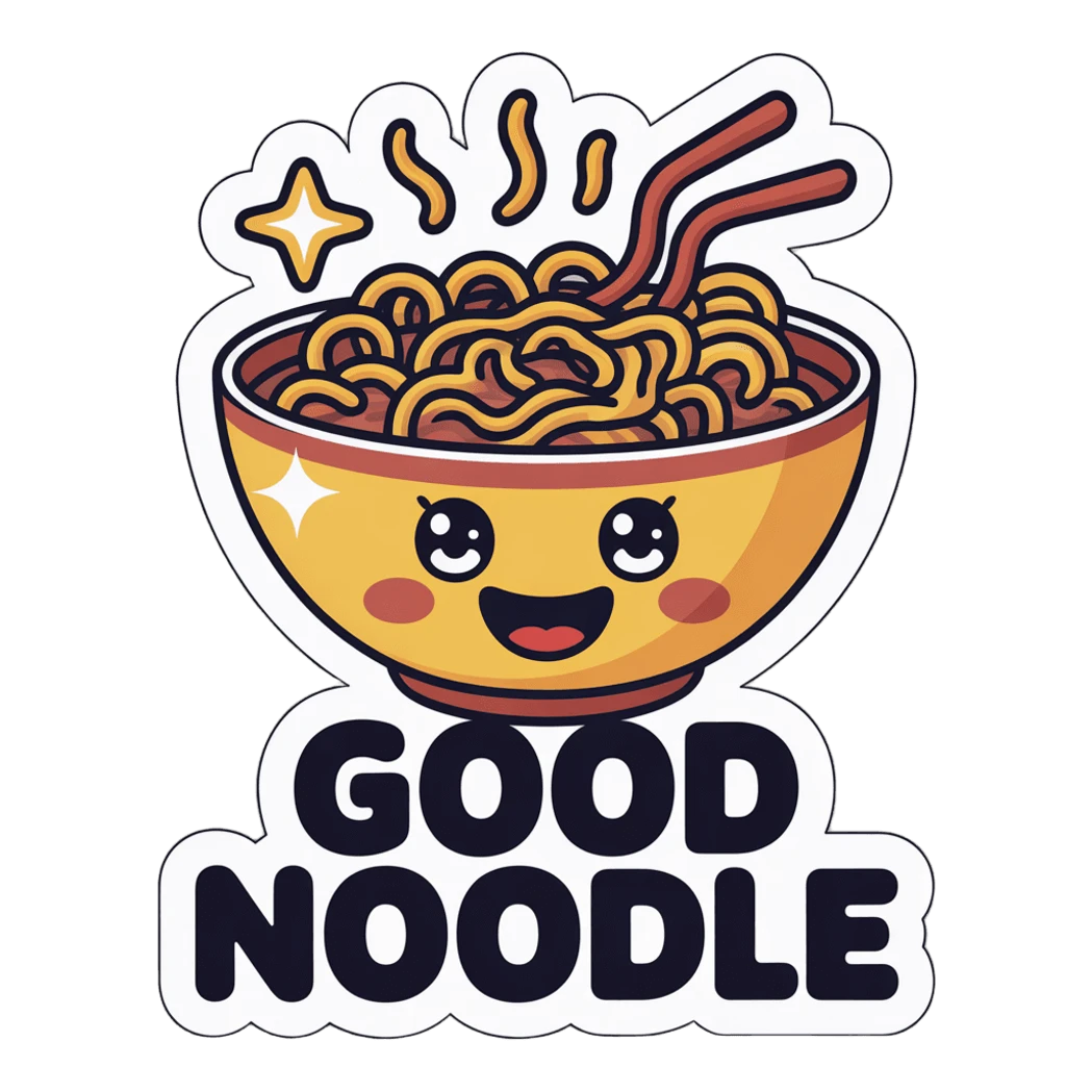 Cute Kawaii Good Noodle Bowl Sticker