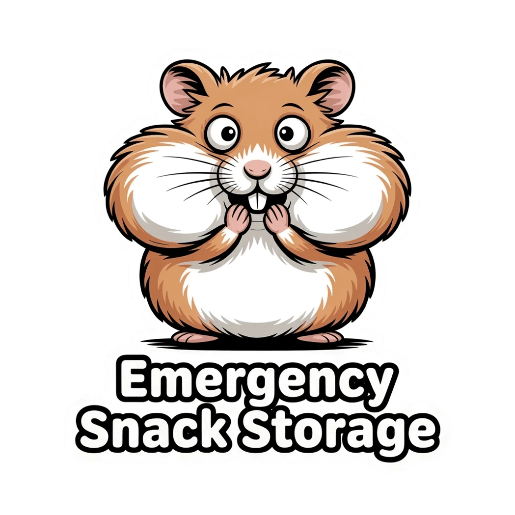 Cute Hamster Emergency Snack Storage Sticker
