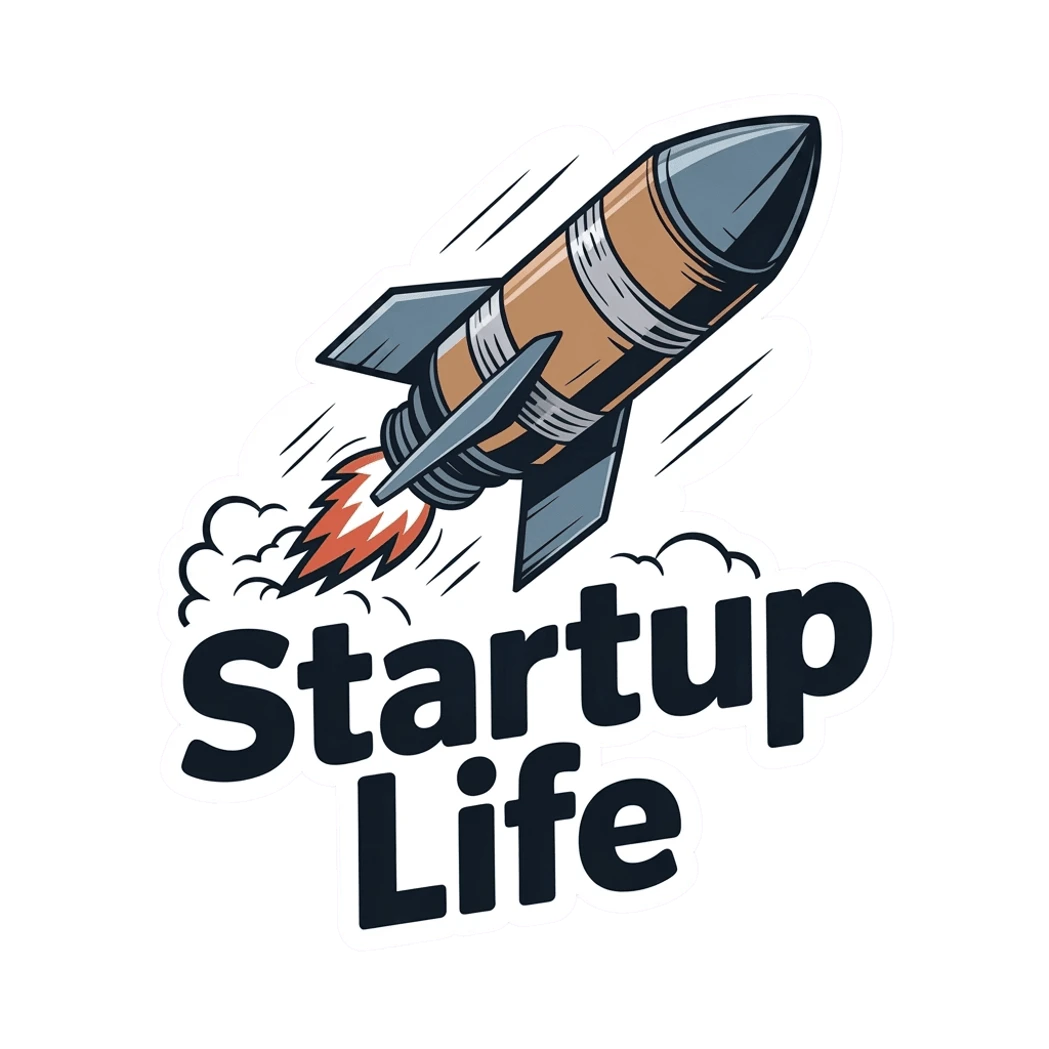 Startup Life Rocket Vinyl Sticker