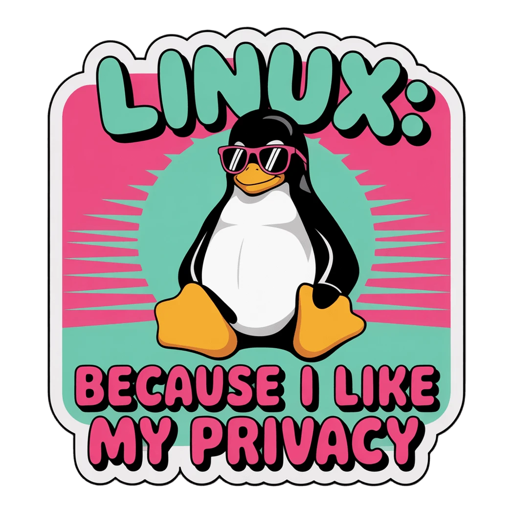 Linux Penguin Privacy Advocate Sticker