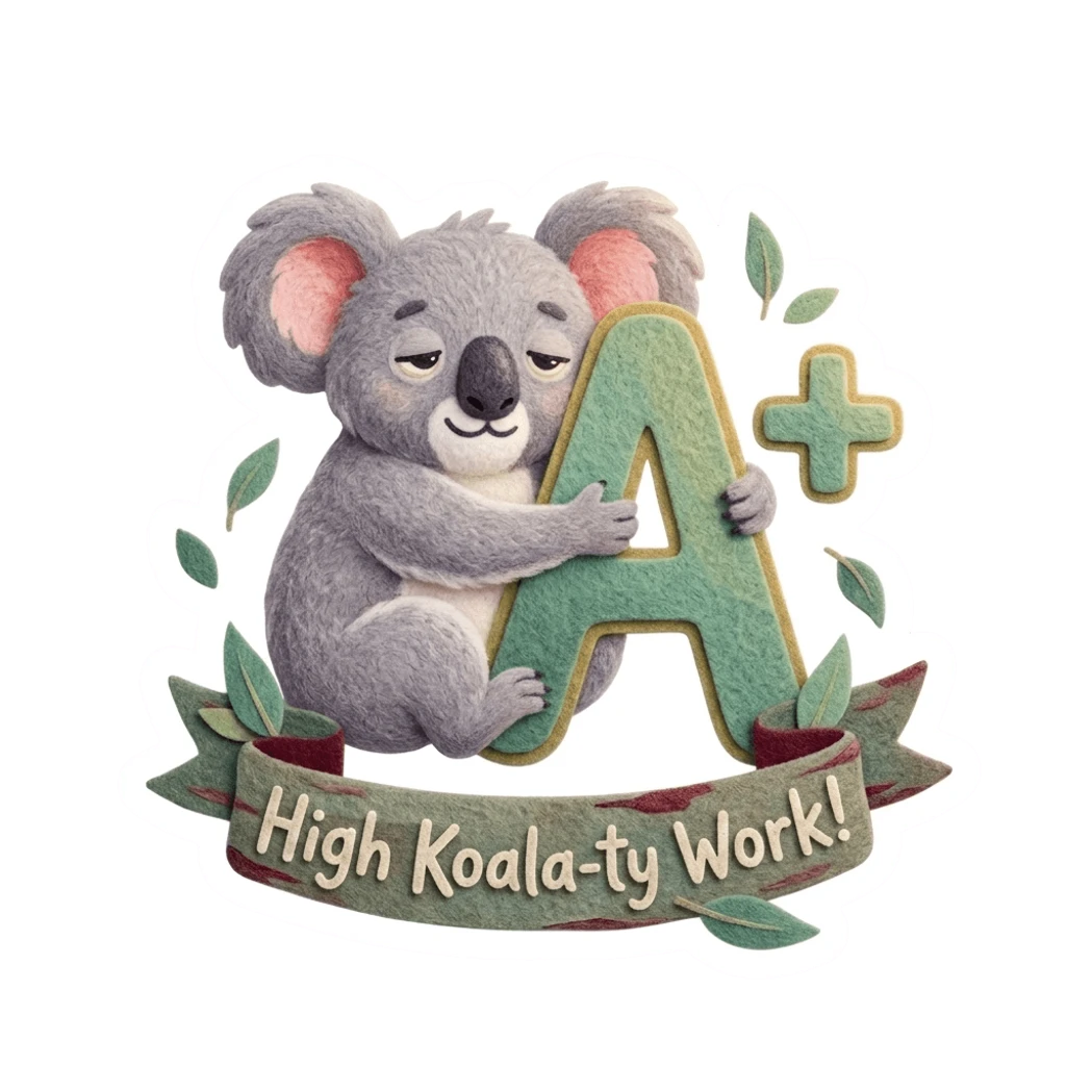 Cute Koala A+ High Quality Vinyl Sticker
