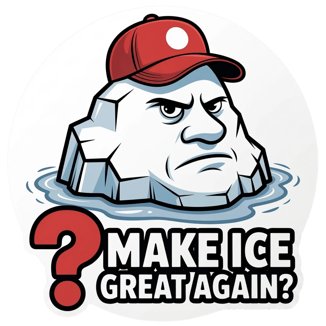 Funny Iceberg Make Ice Great Again Sticker