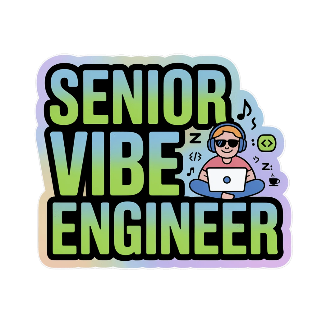 Senior Vibe Engineer Fun Laptop Sticker
