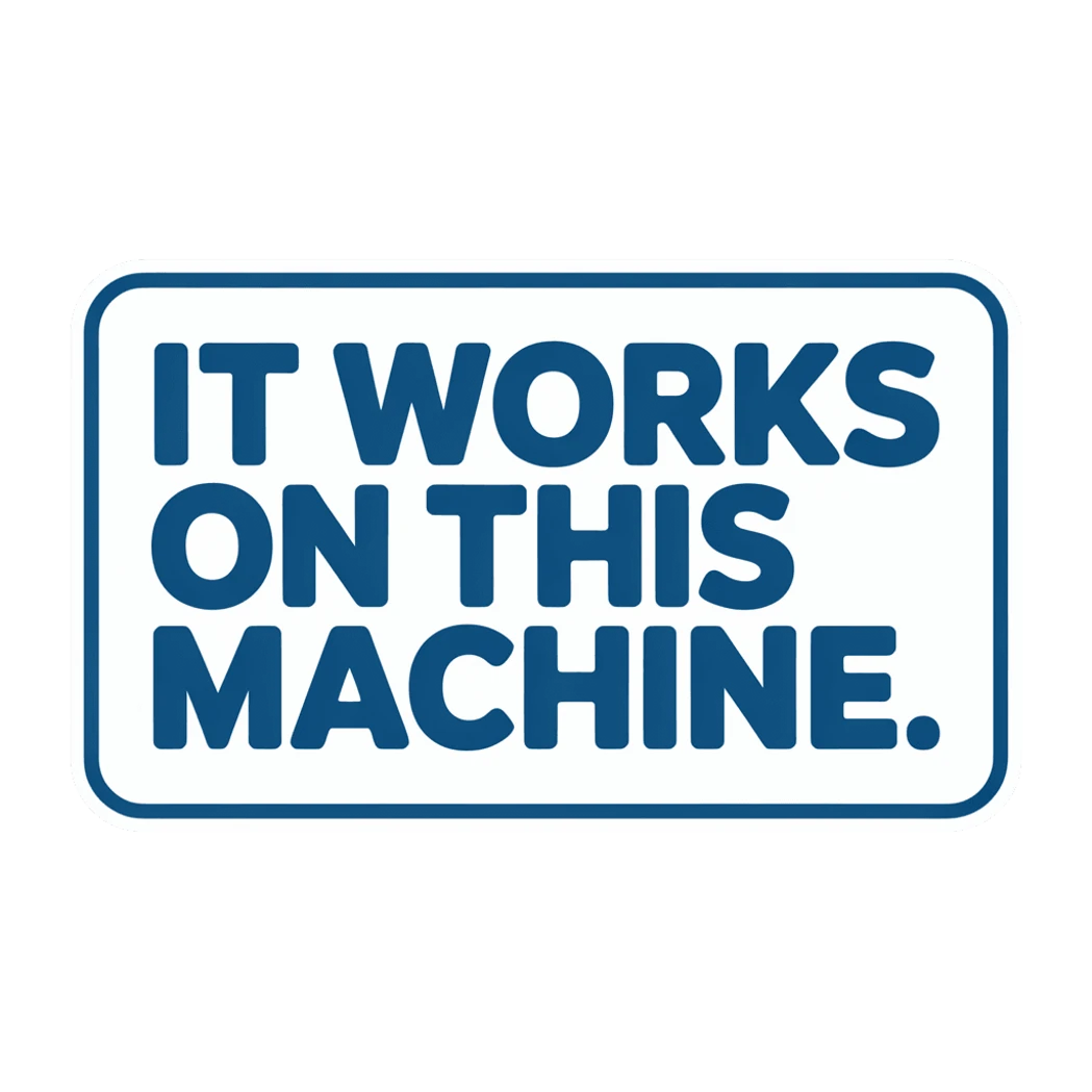 Funny IT Works On This Machine Sticker