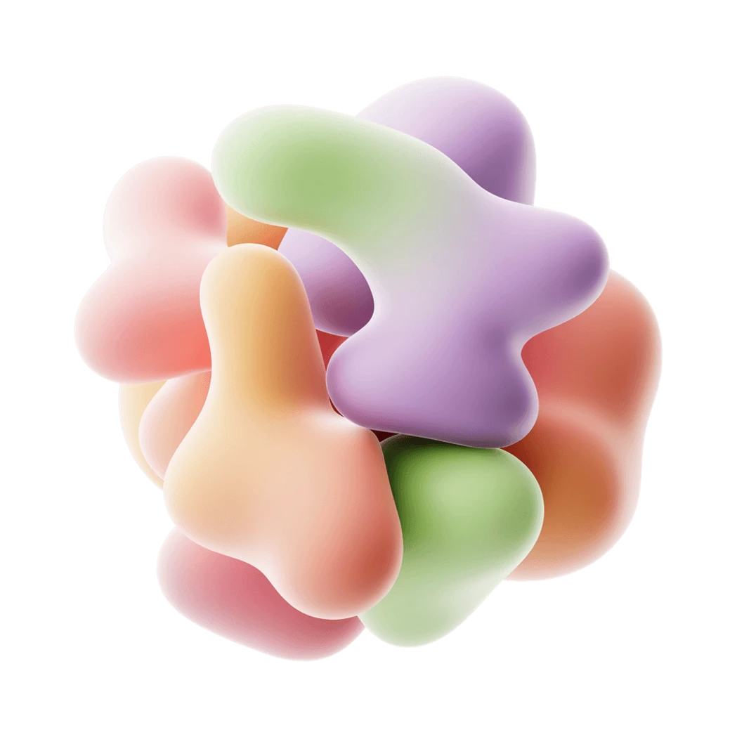 Abstract Multicolor Blob Art Sticker