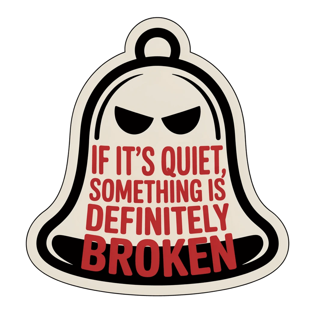 Funny Bell Quote Vinyl Sticker
