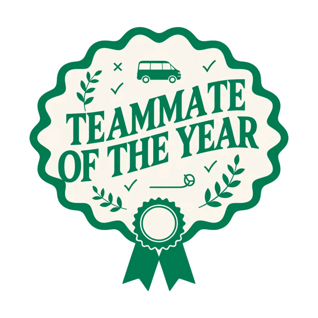 Teammate of the Year Award Ribbon Sticker