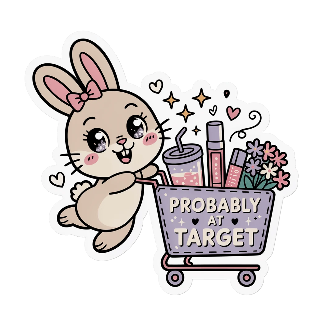 Cute Bunny Probably at Target Vinyl Sticker