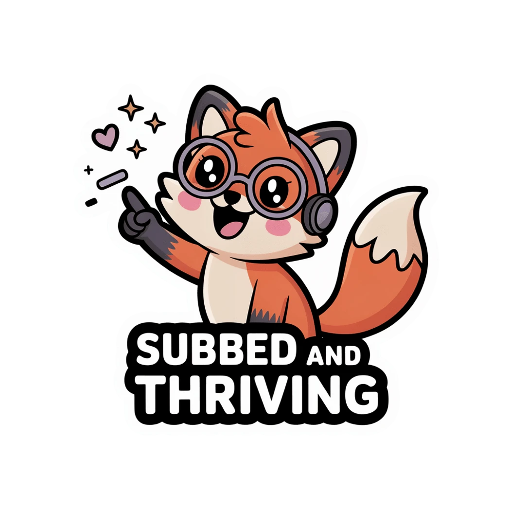 Cute Gamer Fox Subbed and Thriving Sticker