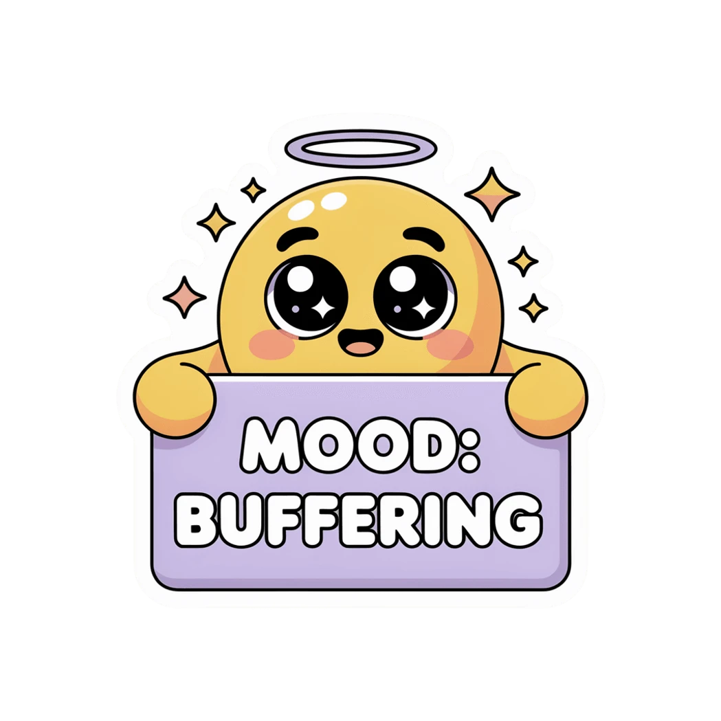 Cute Mood Buffering Angel Emoji Sticker